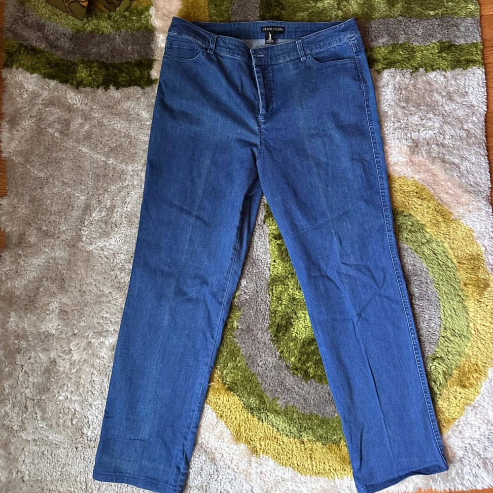 Peace of Cloth Size 12 Bundle: Jeans and a light green work pant